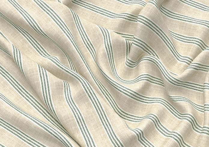 Emily Bond George Stripe Print, Fern - Roman Blind - Image 4